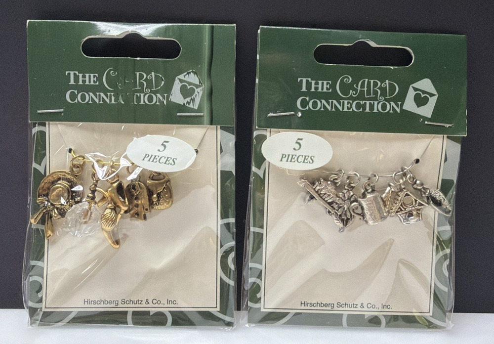 Card Connection Lot of 2 Decorative Elements Charms Pendants Hirschberg Schutz